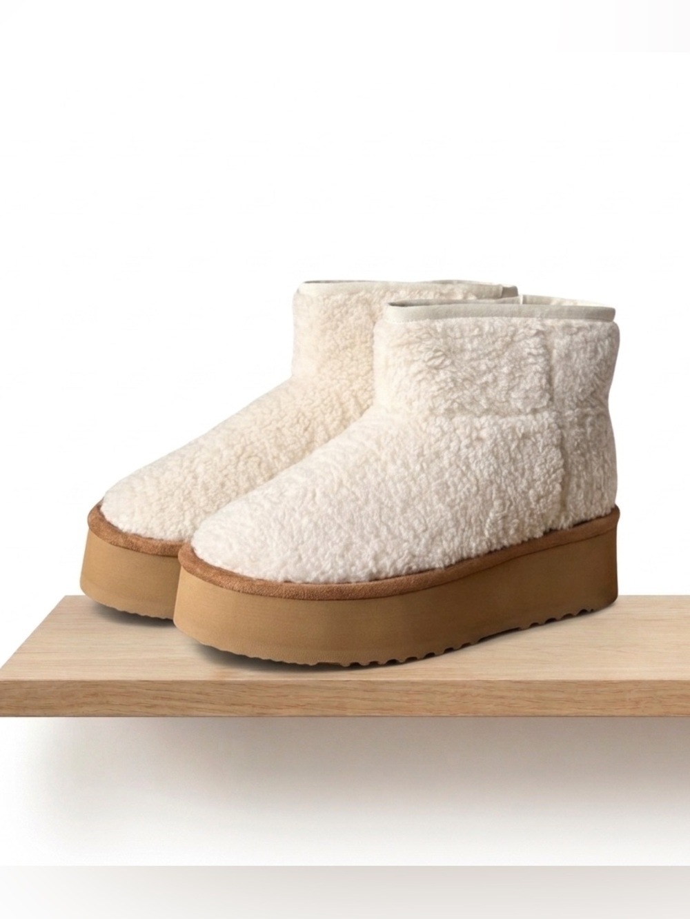 Steve Madden Fleece Platform Booties